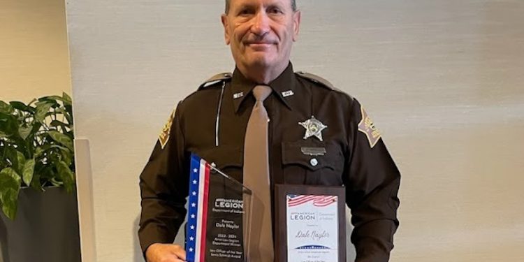 Sheriff Wilder and the entire staff of the WCSO congratulated Reserve Deputy Naylor for being selected as the 2023-2024 American Legion Department of Indiana Law Officer of the Year Lewis Schmidt Award recipient