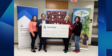 Ascension St. Vincent Evansville Grants $20,000 to Youth First for Mental Health and Substance Misuse Prevention in Schools