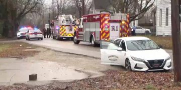 Three-Car Collision Involving Evansville Fire Department Vehicle on Hogue Road