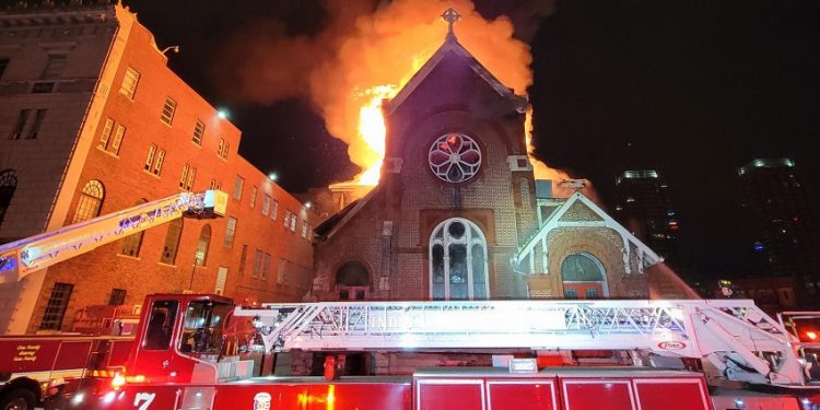 Historic Church-Turned-Venue Destroyed by Fire in Downtown Indianapolis