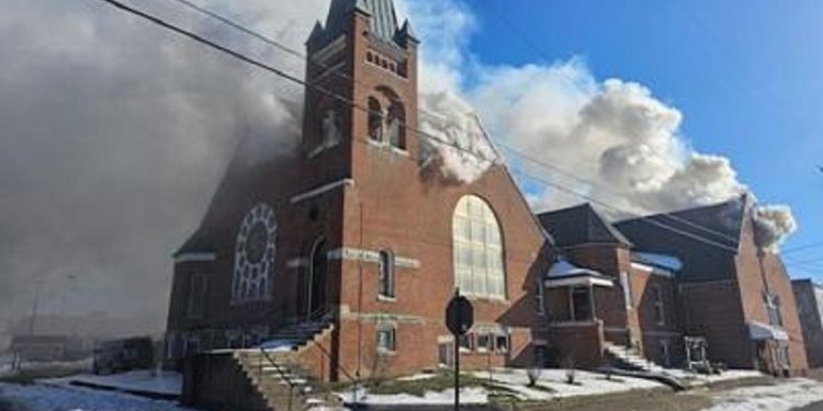 Fire Strikes Historic Church in Princeton, Indiana