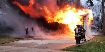 Fire Damages Garage and Home in Evansville, No Injuries Reported