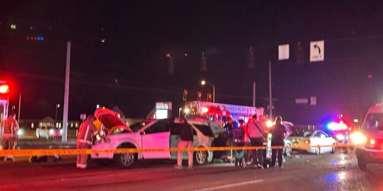 Multiple Vehicle Collision Near West Diamond Avenue and St. Joseph Avenue in Evansville