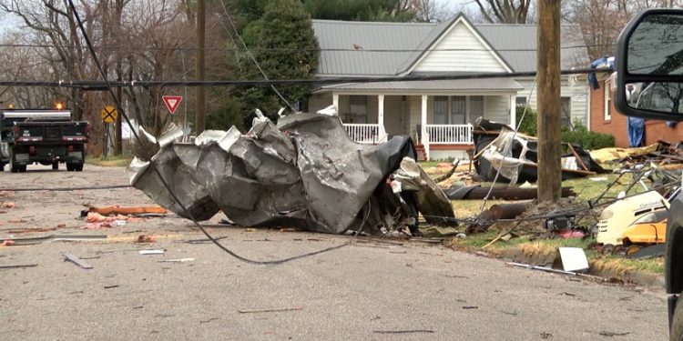 EF-2 Tornado Strikes Oakland City, Indiana; Cleanup Efforts Underway