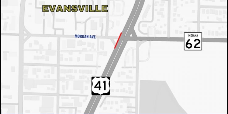 U.S. 41 West Approach Closure Announced in Vanderburgh County