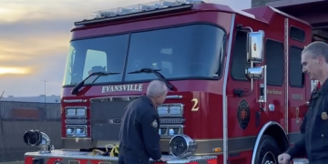 Evansville Fire Department places new Engine 2 into service with traditional ceremony