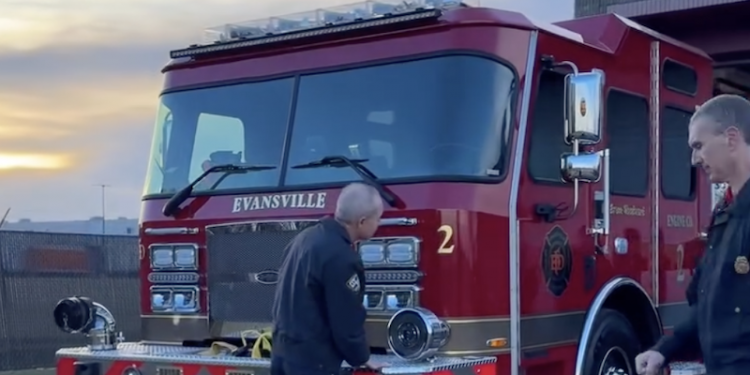 Evansville Fire Department places new Engine 2 into service with traditional ceremony