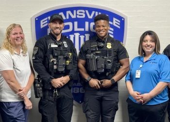 Evansville Police officer recognized after suspect arrested in McDonald’s break-in
