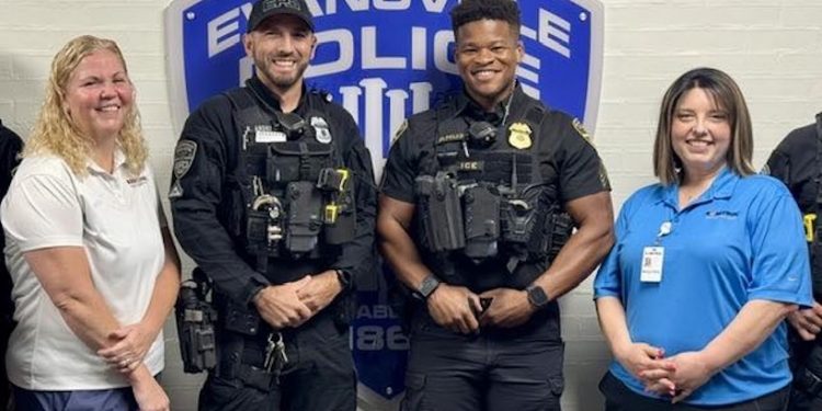 Evansville Police officer recognized after suspect arrested in McDonald’s break-in