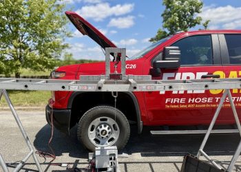 Evansville Fire Department conducts hose and ladder testing to maintain emergency readiness