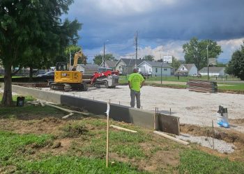 New playground construction underway at Evansville’s Caldwell Park