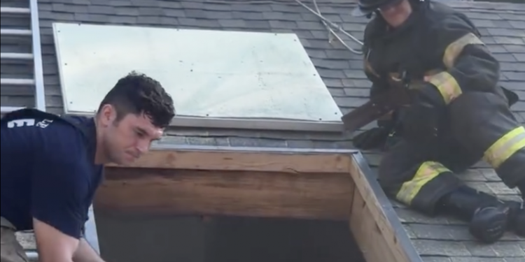 Evansville fire recruits train on roof cuts and vertical ventilation techniques