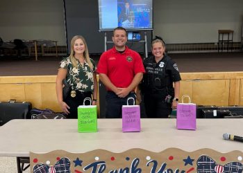Evansville first responders visit Catholic school to teach students about teamwork, communication and life in emergency services
