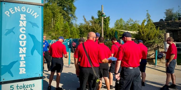 Evansville firefighters get behind-the-scenes tour of Mesker Park Zoo to prepare for emergency responses